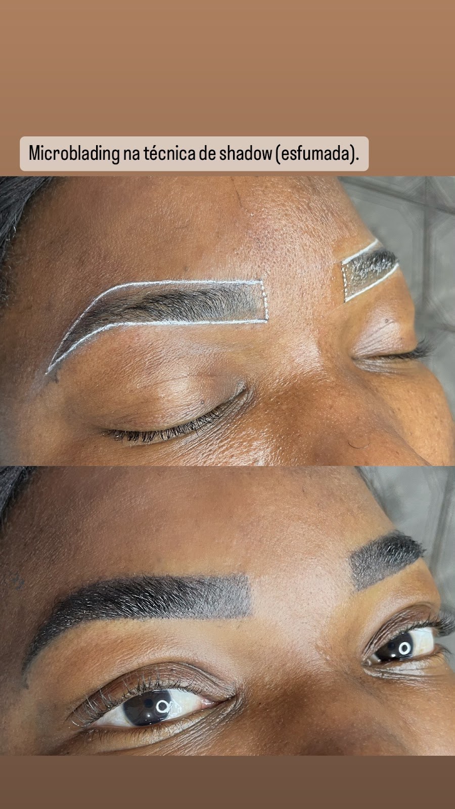 Microblading na técnica shadow